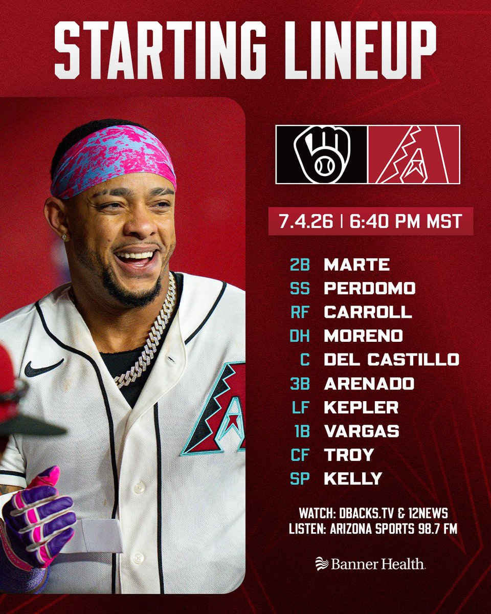 Dbacks's tweet photo. Saturday in the ballpark, I think it was the Fourth of July. https://t.co/BFFOU2l654