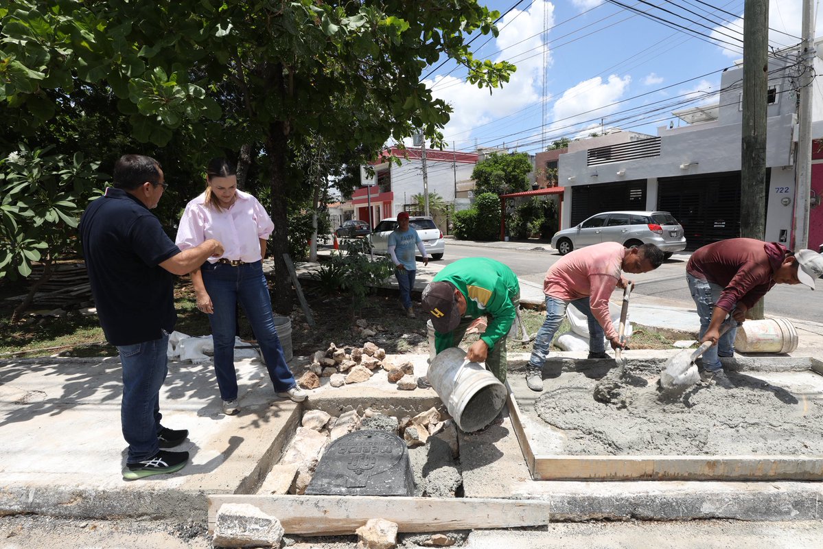 CeciliaPatronL's tweet photo. 🚧🏘️ Ordenamos Mérida calle por calle.

Entregamos los trabajos de repavimentación de la calle 47 entre Av. Mérida 2000 y 138, en la colonia El Porvenir, y supervisamos el avance de la repavimentación de la calle 23 Diagonal entre Av. Alfredo Barrera Vázquez y 15, en el fraccionamiento Residencial Pensiones V Etapa, donde también se realizan obras de infraestructura pluvial para un mejor manejo del agua de lluvia.

A la fecha, hemos repavimentado más de 163 kilómetros de calles, mejorando la movilidad y la seguridad de las y los meridanos.

#MéridaContigoEsMejor