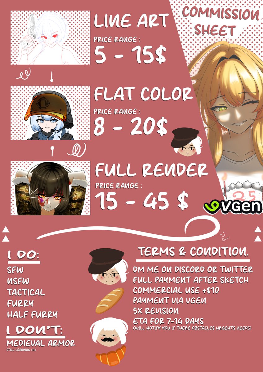 Normal_Misabell's tweet photo. Update Commission Sheet design https://t.co/KD37oU7vW3