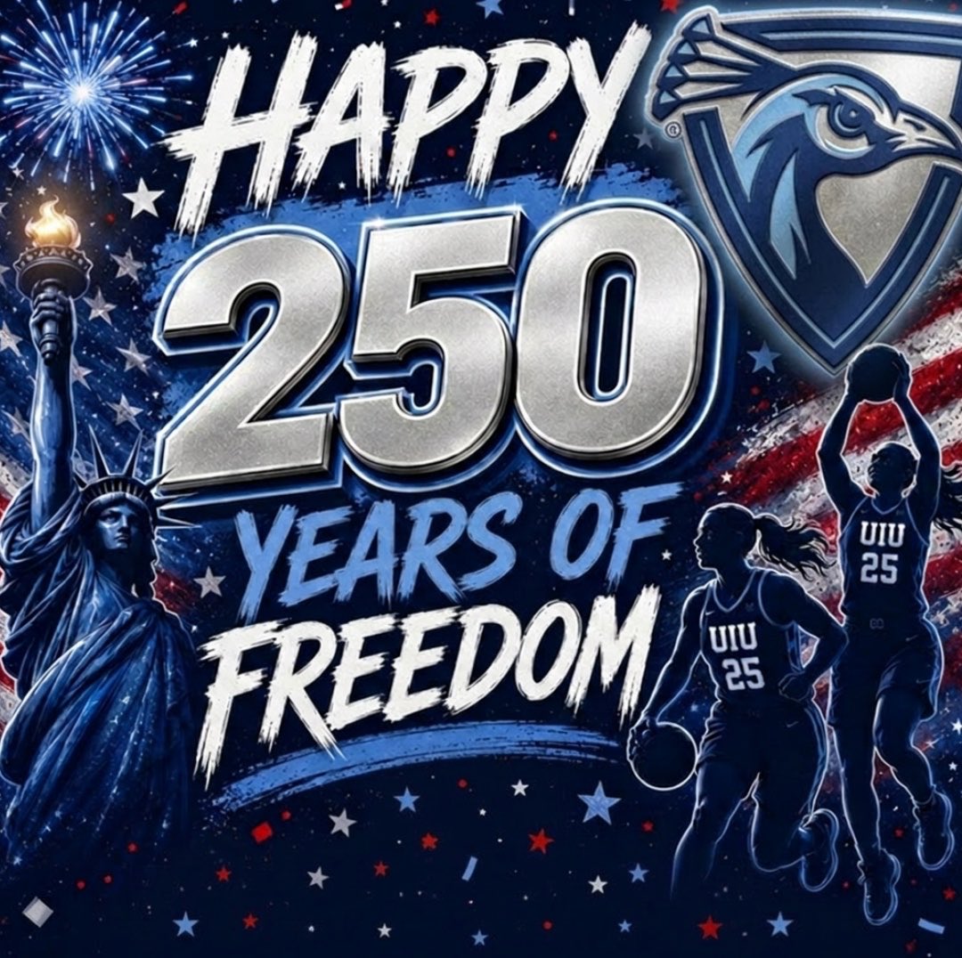 UIU_WBB's tweet photo. ๐บ๐ธ Happy Independence Day! Celebrating 250 years of freedom.
Wishing everyone a safe and happy Fourth of July! โค๏ธ๐ค๐ #America250
#UIUWBB |#GoPeacocks | #FeathersUp https://t.co/b9sdYMhSnv