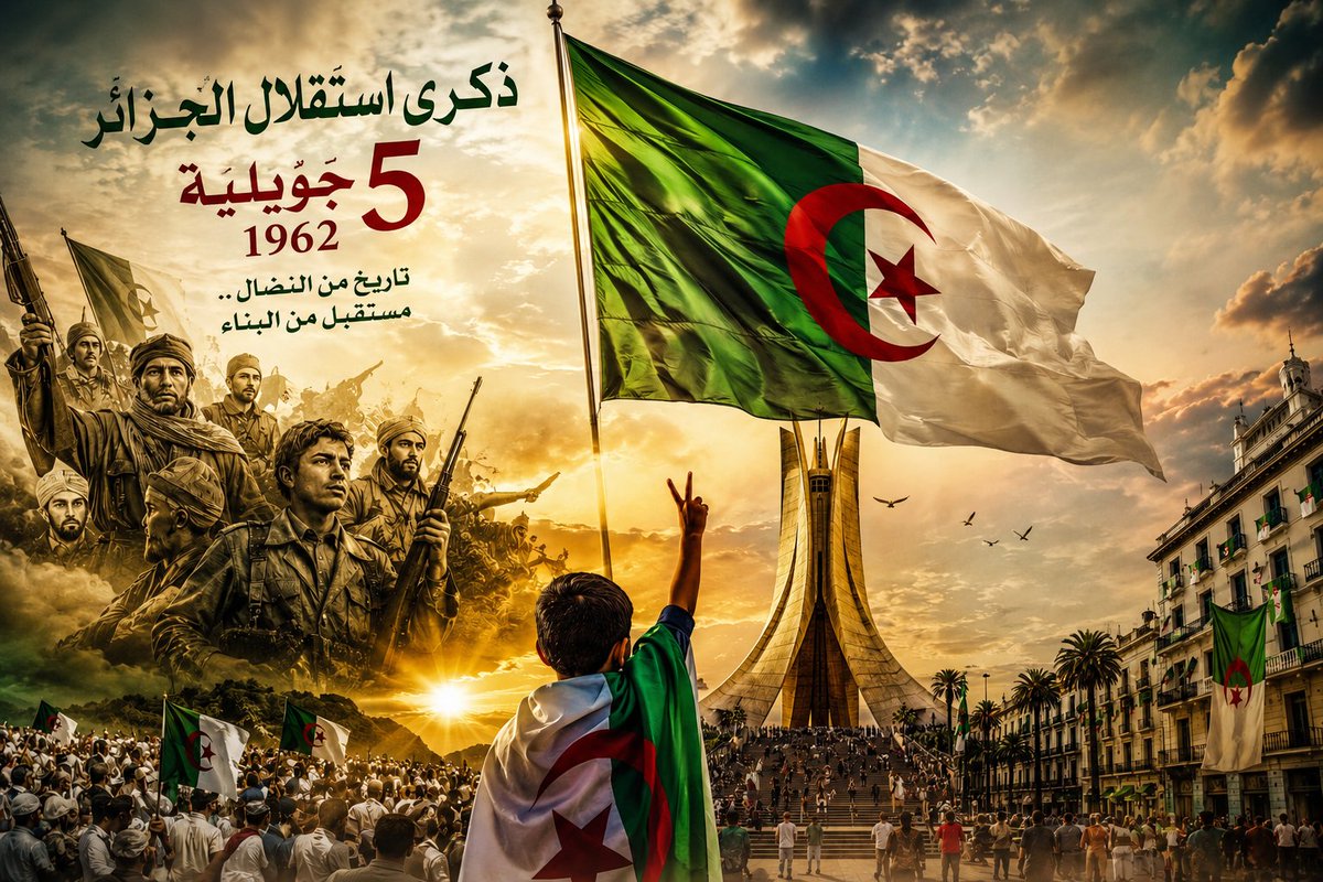 WBigNews's tweet photo. 🟠كل عام والجزائر شامخة🇩🇿، حرة ومنتصرة💚❤️🤍. https://t.co/bbS7eA5Z8l