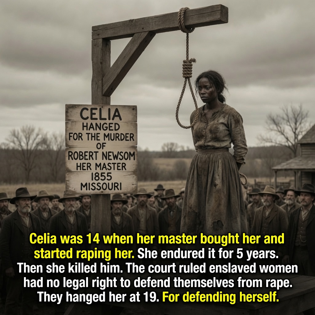 witnoxofficial's tweet photo. Celia was 14 when her master bought her and started raping her.

She endured it for 5 years.

Then she killed him.

The court ruled enslaved women had no legal right to defend themselves from rape.

They hanged her at 19.

For defending herself. https://t.co/CMKR2oY65n