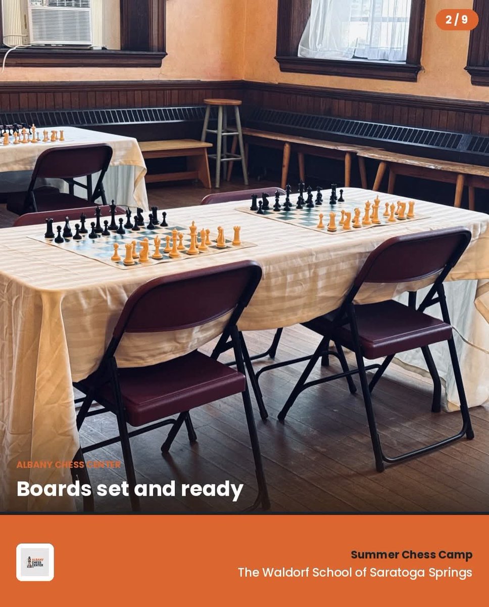 AlbanyChessCtr's tweet photo. What a week! 

Our summer chess camp at The Waldorf School of Saratoga Springs was a huge success.

We are so grateful for the wonderful week of summer chess camp at The Waldorf School of Saratoga Springs! https://t.co/BiJOLsgp61
