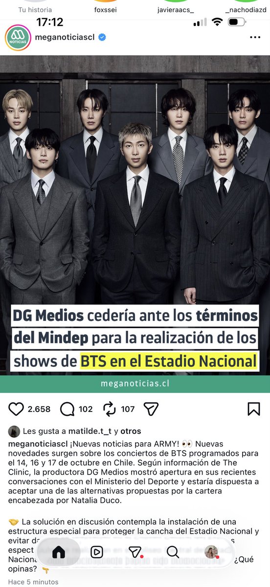 uvita! 🇨🇱 VERÁ A BTS tweet media