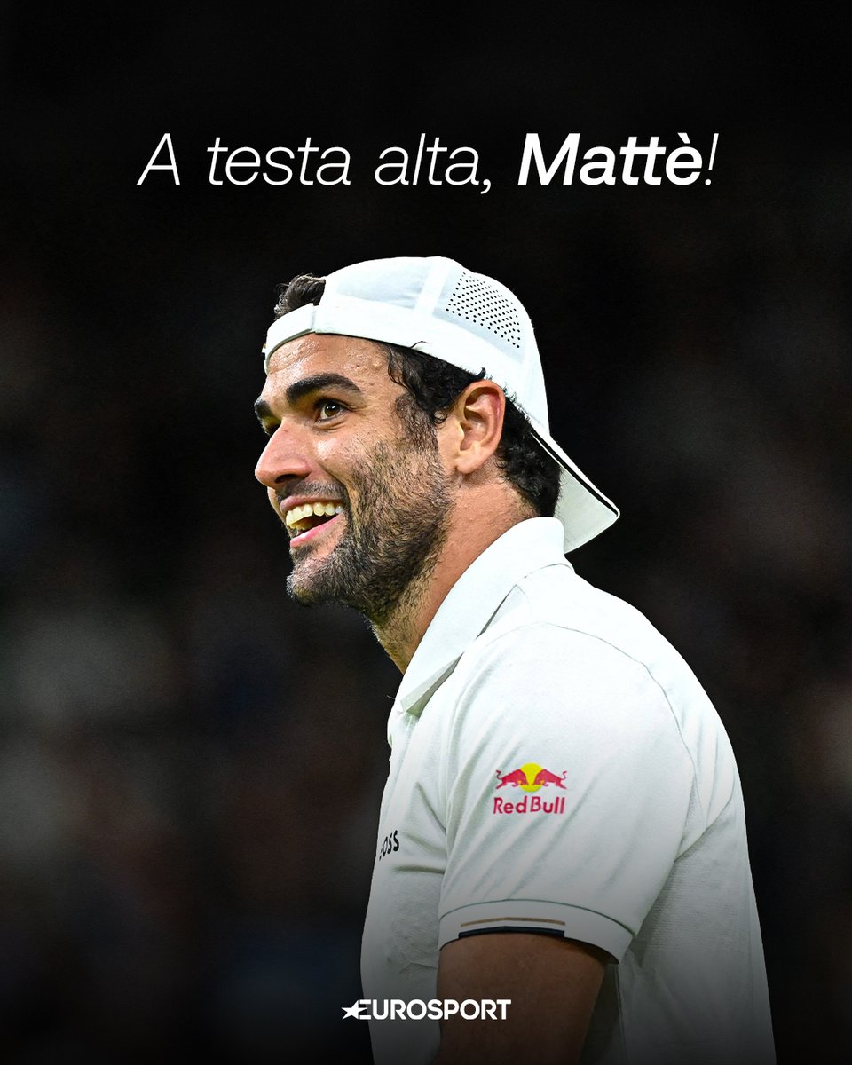 Eurosport_IT's tweet photo. Dopo un torneo giocato in questo modo e dopo averci regalato tre ore e mezza di puro tennis, non possiamo fare altro che dirti grazie. 💚

E ricordati: a testa alta, Mattè. 🫂

#Tennis #Wimbledon #Berrettini https://t.co/jC25yWjter
