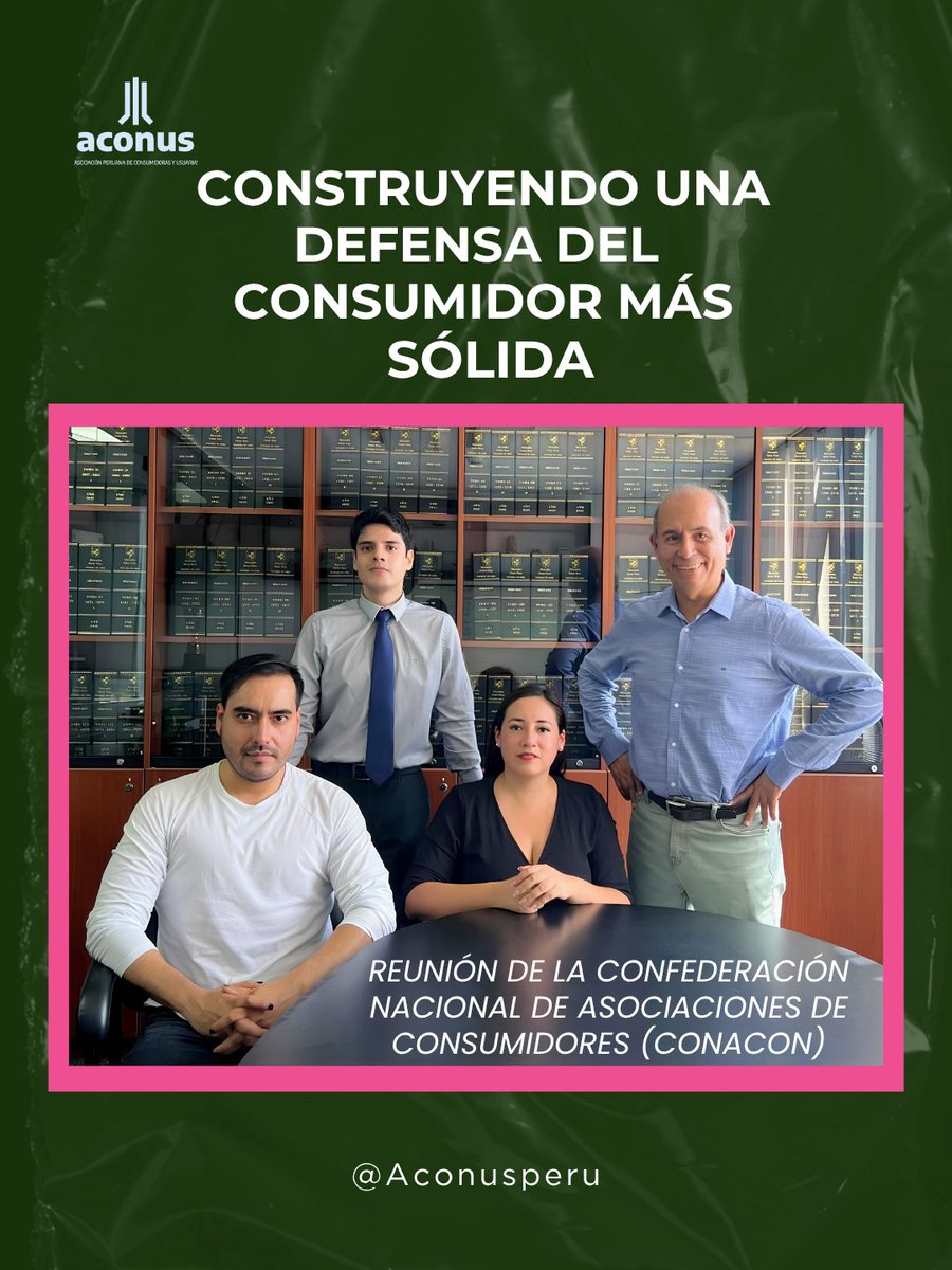 aconusperu's tweet photo. El fortalecimiento de la protección de las personas consumidoras se construye desde el diálogo y la cooperación. 
ACONUS participó en una reunión de la Confederación Nacional de Asociaciones de Consumidores (CONACON), junto con ASPEC y APDECO.    
#Aconus #Conacon https://t.co/KKykKQLLlx