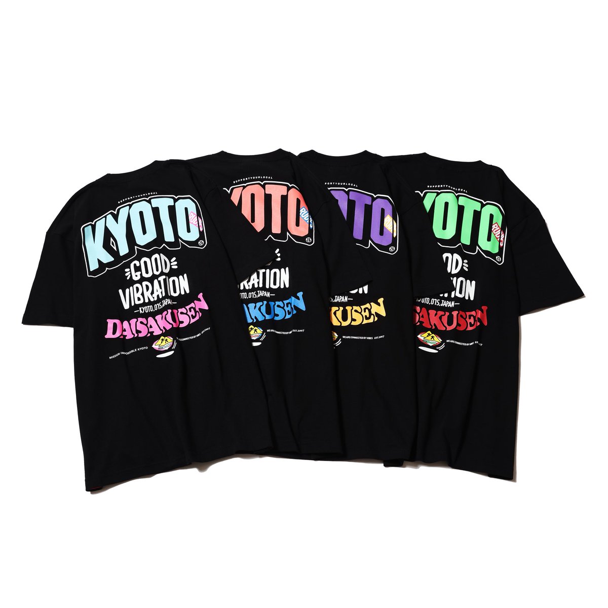 京都大作戦xRUDIE'SコラボTシャツ今年は八ツ橋を添えてポップに4色展開