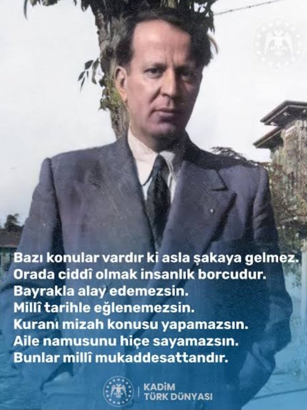 ustaca1453's tweet photo. Milli Mukaddesatı olmayan millet, millet değil hayvan sürüsüdür.!  Hüseyin Nihâl ATSIZ
#DenizGöktaş https://t.co/zG2jpz9fXR
