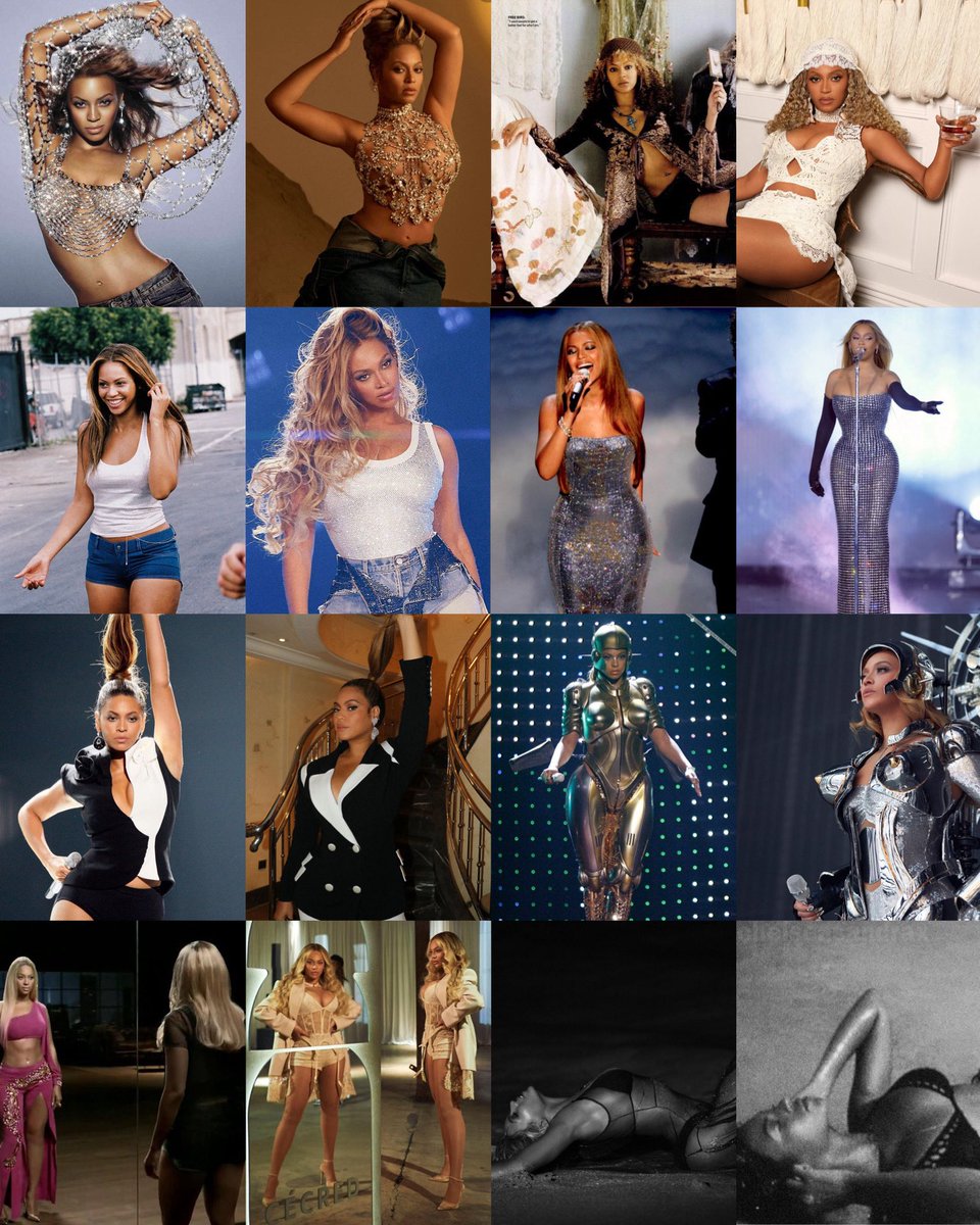 chelseasandrax's tweet photo. beyoncé referencing herself over the years>>>> https://t.co/zqvUwIn3ea