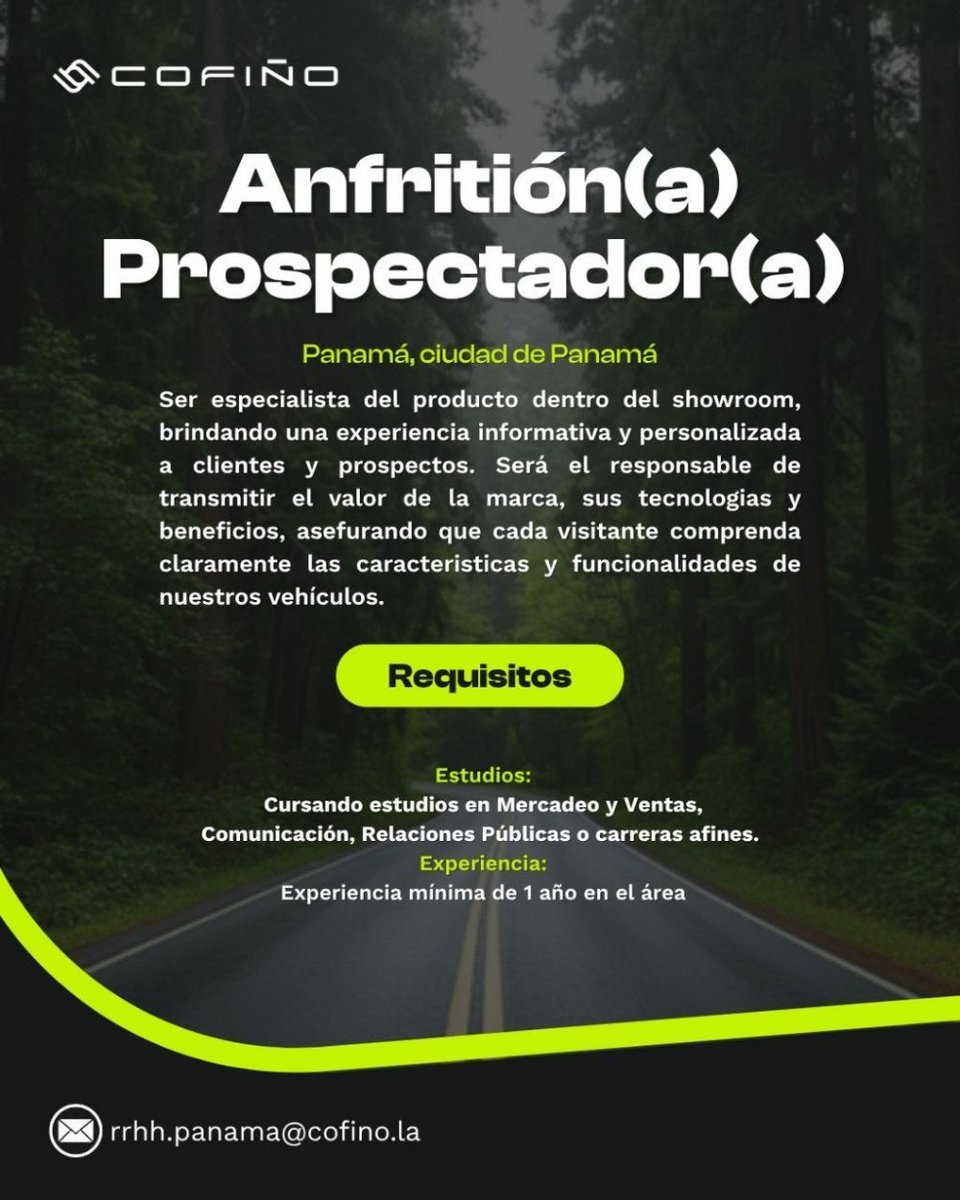 empleoscvpanama's tweet photo. Senior de Auditoría Externa
https://t.co/Vog08qfBMF

Asistente de Auditoría Externa
https://t.co/AsGVvi0o8M

Anfitrión(a) Prospectador(a)
https://t.co/v0k0bXz6EK

Analista de Créditos y Cobros
https://t.co/TvGKGkMloA

#cvpanama #panama #empleospanama #Vacantes #empleos https://t.co/YBe97Cm5pq