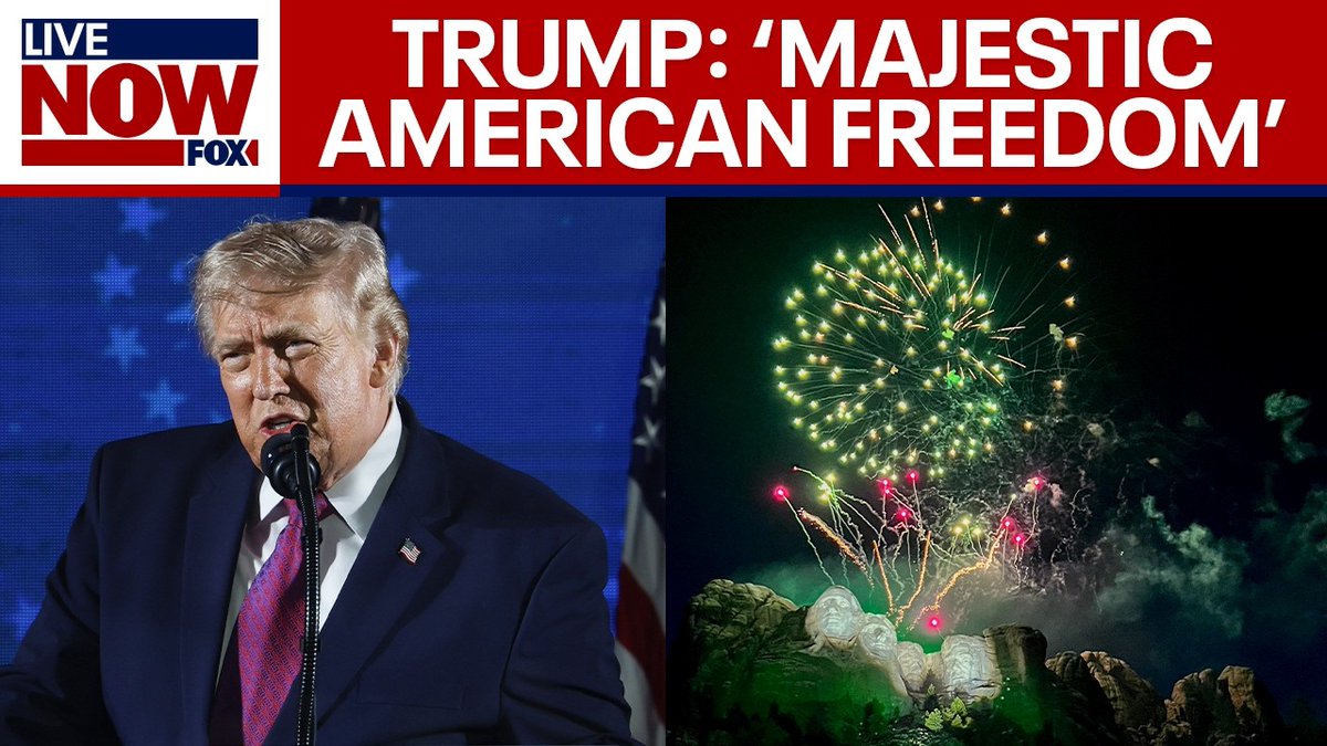 MiltonRasiah's tweet photo. Go here https://t.co/1Kpph9msf5
#PresidentDonaldTrump delivered remarks Friday night at #MountRushmore in Keystone, South Dakota, honoring America's 250th birthday.

Watch the full speech. #AMworldnews Channel #Askmiltontv Network  #HappyfourJuly https://t.co/hZqvg1stnb