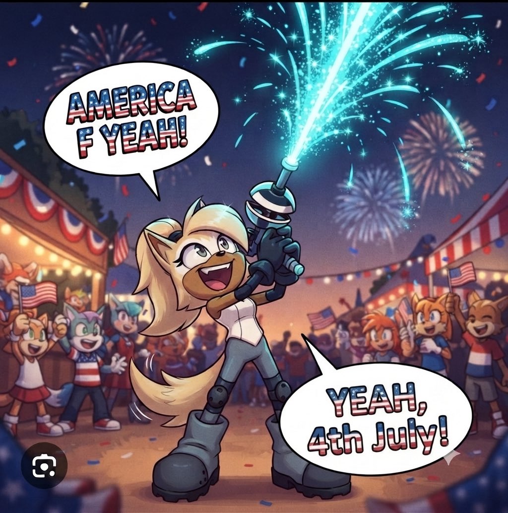 xdaredevlx's tweet photo. Here is a picture of Whisper shooting fireworks with her wispon! She likes America and the 4th July! https://t.co/Sdfp32pBlT