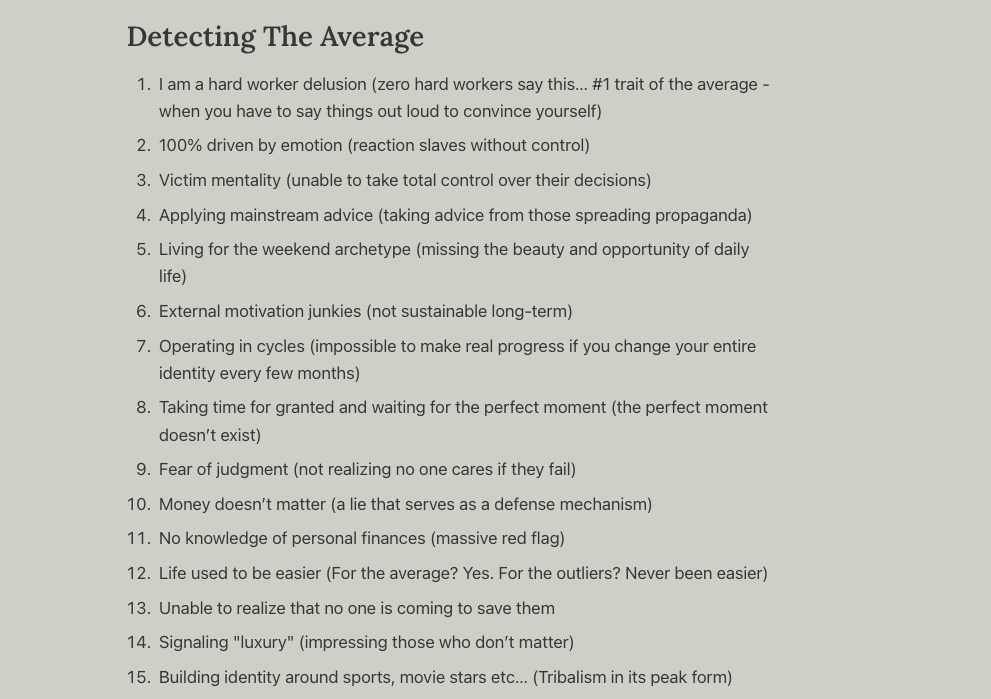 thebeautyofsaas's tweet photo. how to detect that you are dealing with the average and what it takes to reprogram yourself https://t.co/sIqaUTsMdF