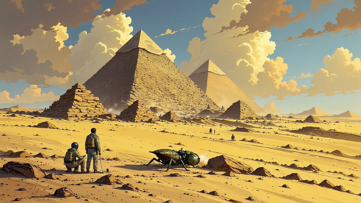 FunTheoryX's tweet photo. Postcards After the Sky Fell
Paris, New York, Rio, and Giza all survived the same impossible night. By morning, the landmarks were no longer just monuments; they were witnesses, standing over the first quiet work of rebuilding Earth. https://t.co/3DDMdTCUpn