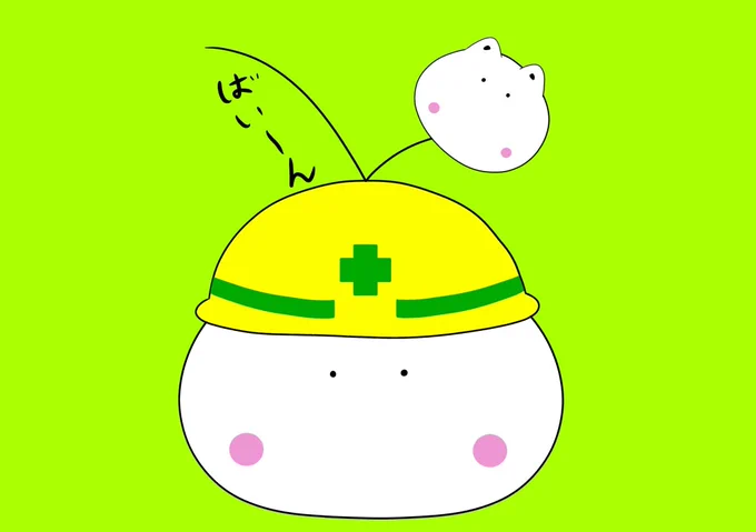 おはちゃーです 1週間お疲れ様でした! 「安全第一!」 #イラスト #おはようVtuber