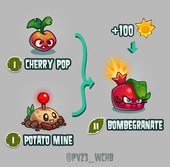 PvZ3_WCHB's tweet photo. Drawing all PvZ 2 plants within the context of PvZ3E- BOMBEGRANATE

It's a bit hard to try and balance so many explosive instas while maintaining Cherry bomb as the standard
Extra info and stats below ⬇

#pvz #pvz3wchb #pvzfanart https://t.co/1ih7yUAsWy