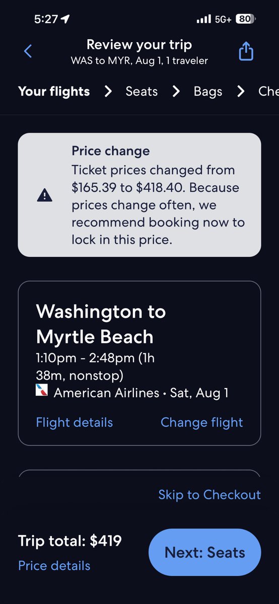 MWVAB's tweet photo. @Expedia - a change from $169 to $419 is bullshit. If it changesd, then the technology is there to change the pricing IMMEDIATELY. This misleading pricing and illegal @USCPSC https://t.co/8VK0GI4NGi