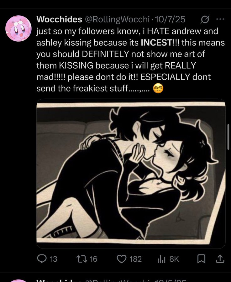 OzPardo6's tweet photo. @Winveta yes, you like the game because it brings awareness to incest and how horrible it is, and not because you goon to it. that'd be outrageous. https://t.co/YLYvfX476W