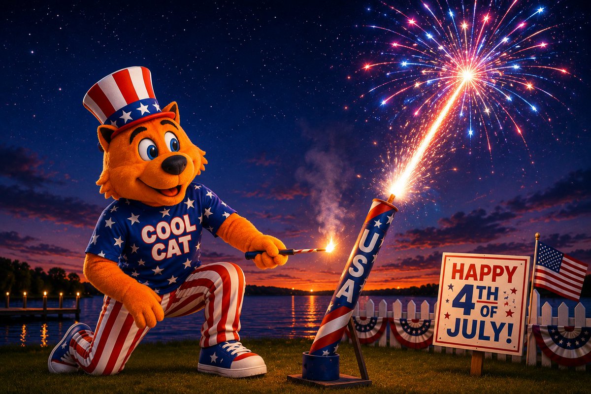 CoolCatlovesyou's tweet photo. It's firework time!  But be very careful!!!  BOOM https://t.co/V5OgURLzHd