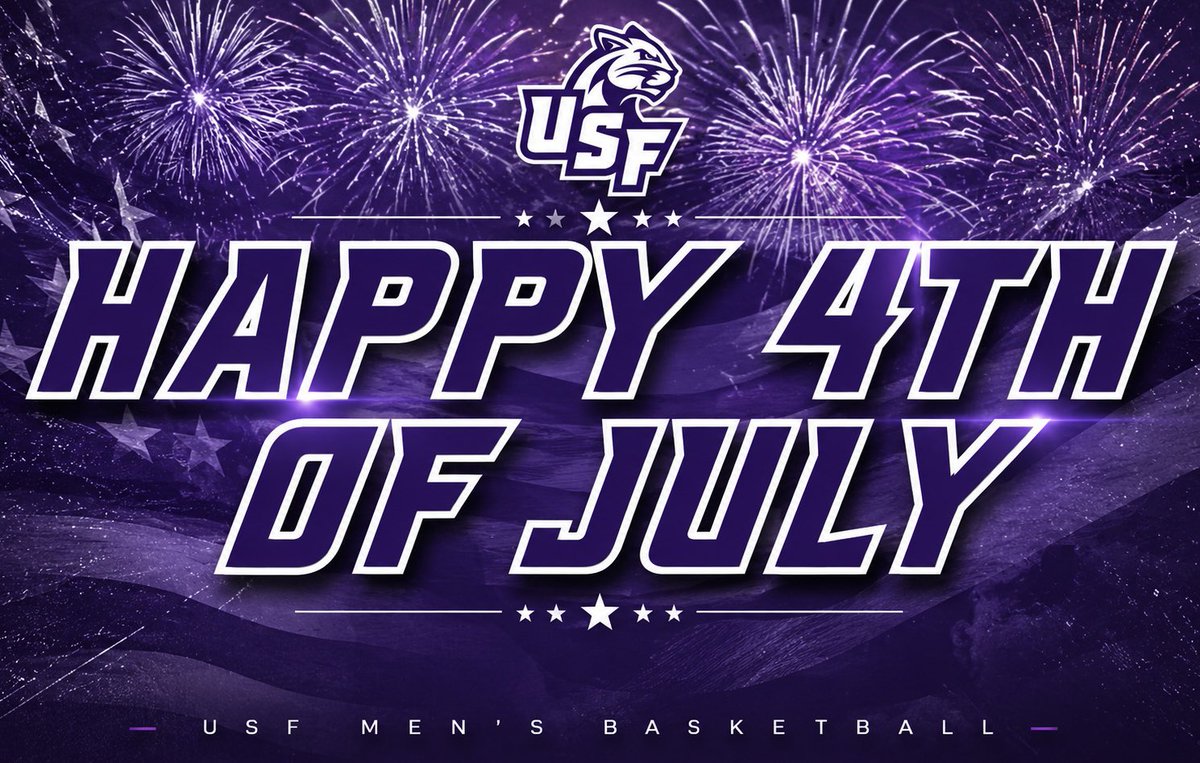 USFCougarsMBB's tweet photo. Happy 4th ๐บ๐ธ๐บ๐ธ๐บ๐ธ
#CooFalls | #BleedPurp https://t.co/yci9gkl21K