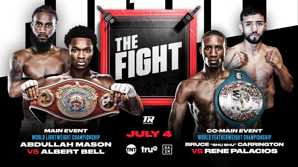 BrunchBoxing's tweet photo. 🎰 Current Odds: Abdullah Mason (c) vs. Albert Bell

🤜🏽⭐️🤛🏽 #MasonBell 

Who wins and how?

MAKE YOUR PICK HERE: https://t.co/nr4EzEhd97

Mason | Bell

✅ Moneyline -500 | +380

Matt’s Best Bet: Fight to Go the Distance +100

#BrunchBoxing https://t.co/yrcULTuxJR