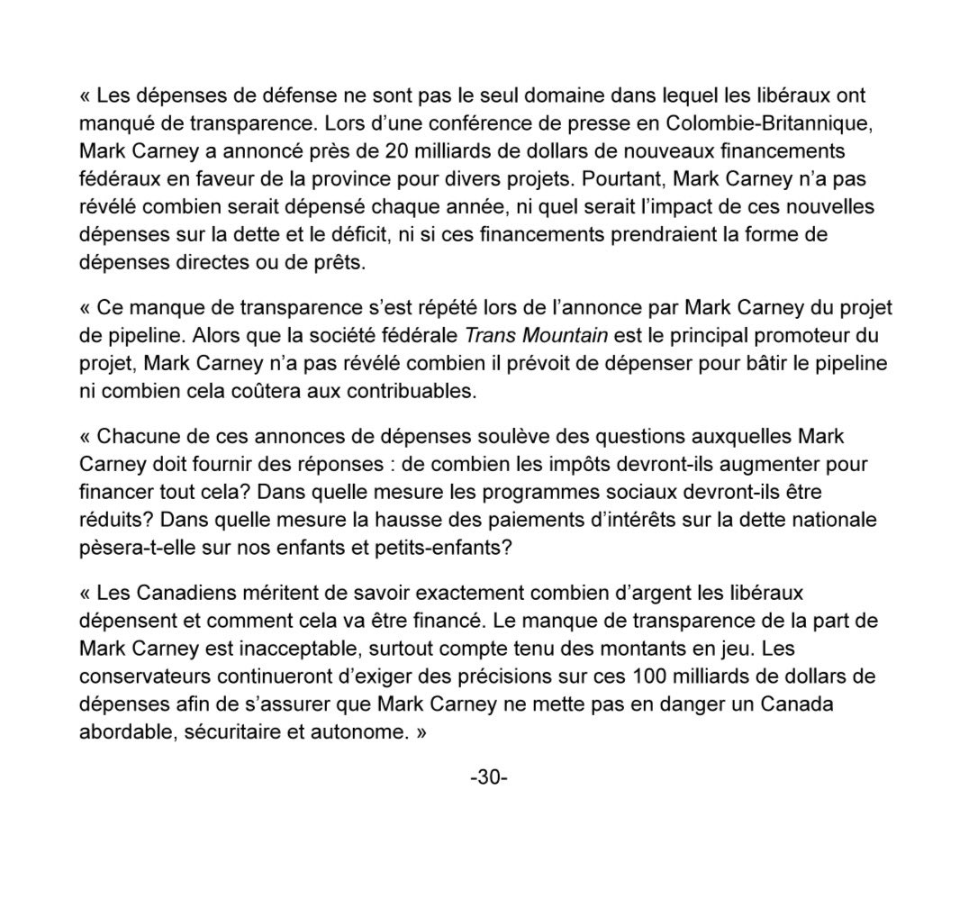 MichaelChongMP's tweet photo. Ma déclaration concernant le manque total de transparence budgétaire de M. Carney au sujet de ses récentes annonces de dépenses totalisant environ 100 milliards de dollars.

#polcan https://t.co/uIdze4zRcG