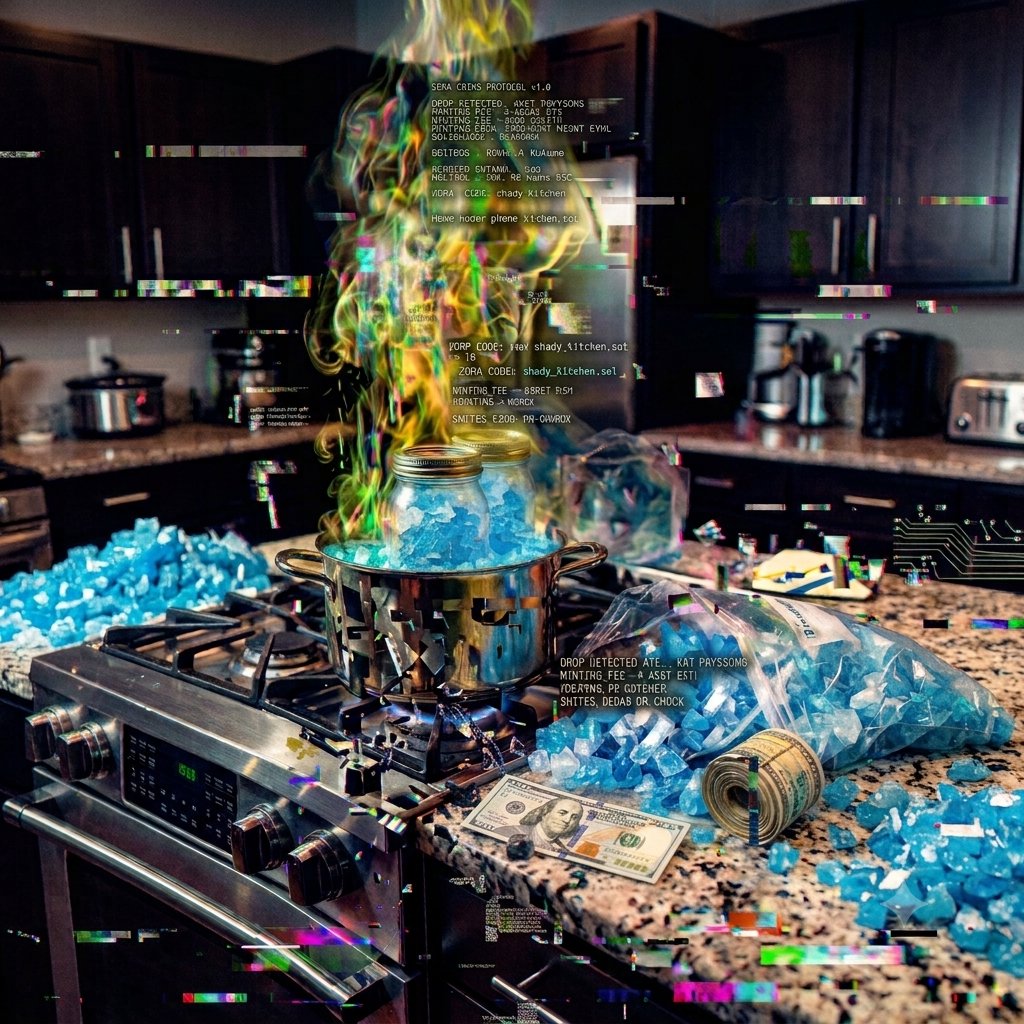 JustUsOneCoin's tweet photo. 🔥 BASE KITCHEN CRYSTALS COOKIN' 🔥
Shady kitchen protocol activated. Blue batch melting down into pure liquidity.
Stack the crystals. Stack the bags.
https://t.co/TZLhfkjH55
#BaseKitchen #Zora #NFT #CryptoArt #MeVsMe https://t.co/PsDz2veqvO