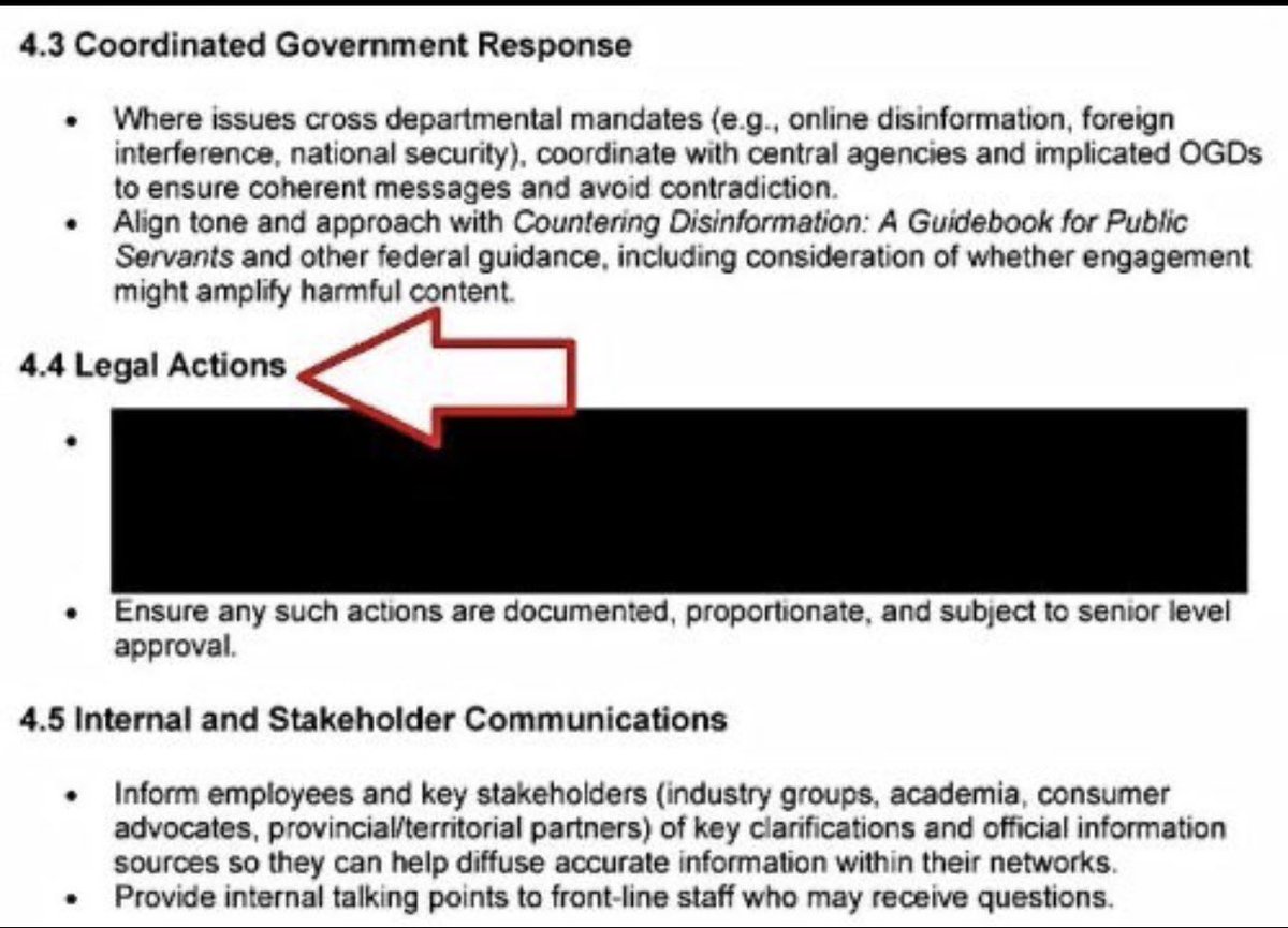 myabradshaw78's tweet photo. Surprise Surprise Surprise.. Melaine Joly wants to sue people for what The Liberals deem “Misinformation” and they completely redacted what Legal Actions will be taken against you. Jeez does she still have that $51K a month booze account?? https://t.co/l6aVO3l1AZ