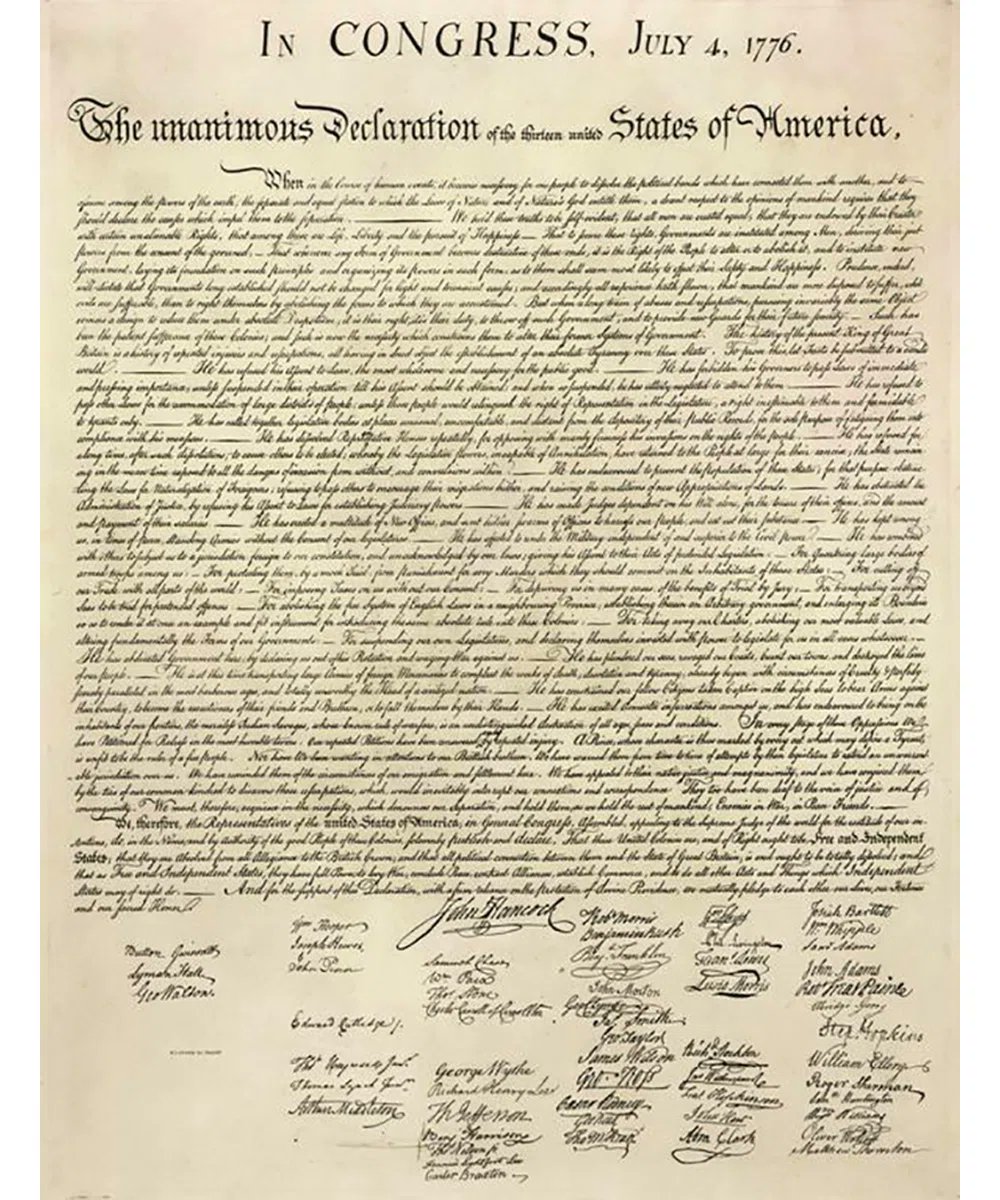 SMatthewCook's tweet photo. Most Americans think the Declaration was signed on July 4 by all the Founders in one dramatic moment. 

The real story is even better. 

Thread on some fun (and surprising) facts about the signing of the Declaration of Independence  →

1/9 🧵 https://t.co/hKBAkYF3Vx