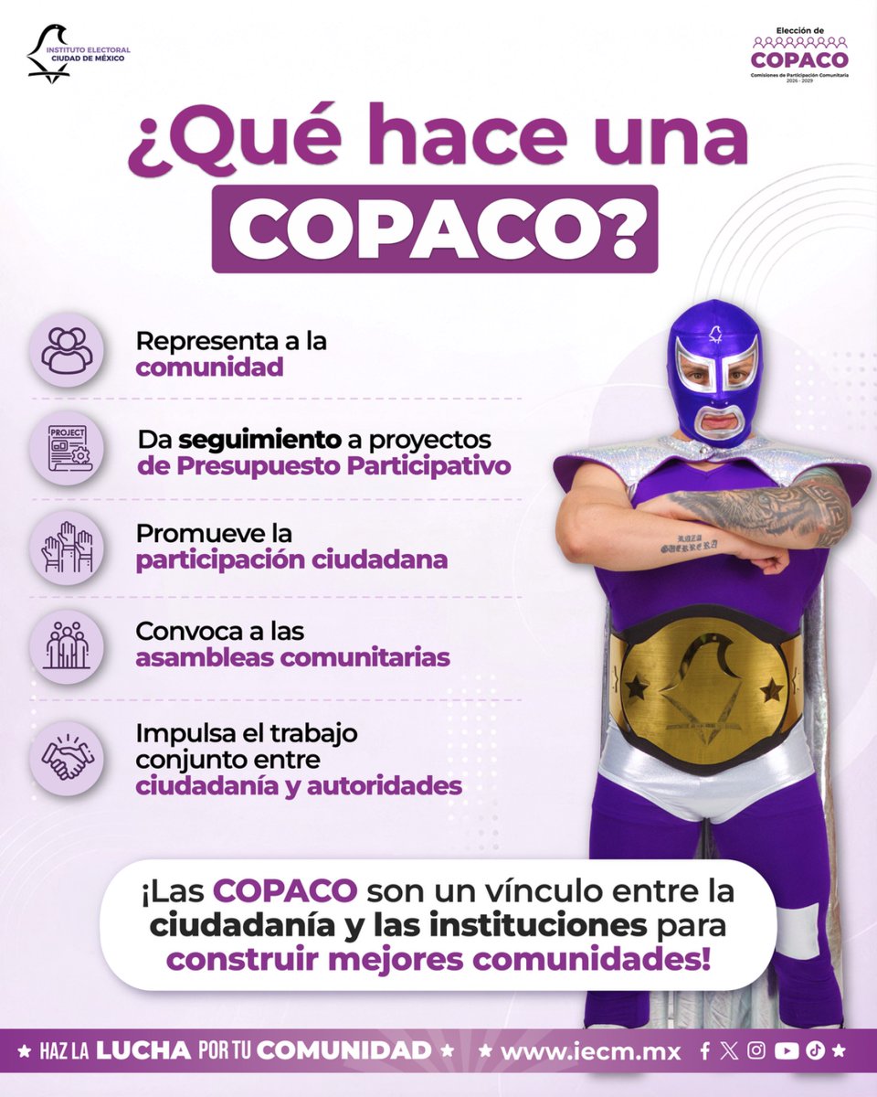 Distrito26_IECM's tweet photo. 🤝 Las Comisiones de Participación Comunitaria trabajan para fortalecer la organización vecinal y dar seguimiento a las acciones que benefician a su comunidad. Consulta en: https://t.co/NsHdAivPp4​

👇 Conoce sus funciones y cómo contribuyen a mejorar la vida comunitaria. 🏘️ https://t.co/pBRqpARbEy