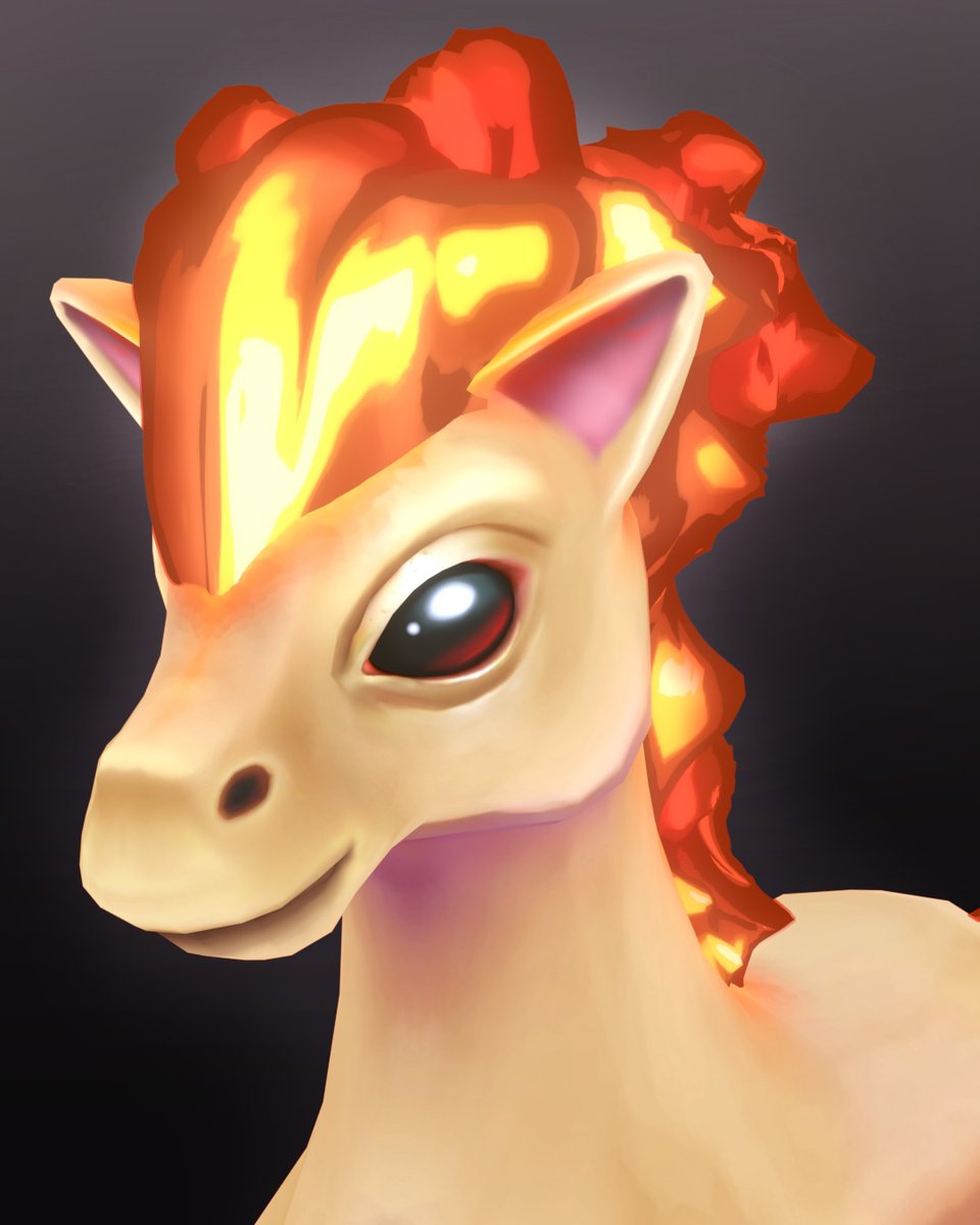 VGuebel's tweet photo. Here's the finished Ponyta(from Pokemon) 3d model I've been working on for some time, It's a unlit render with a bit of post processing.

I'm still working on my texture handpainting skill, that was an improvement from previous work though.

#pokemon #Pokemonart #blender #3dart https://t.co/T26I7vbviJ