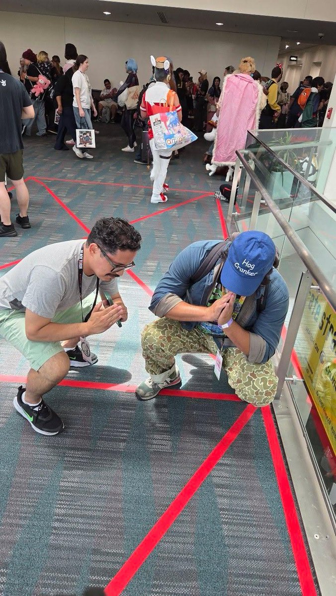 That_Hebes's tweet photo. I have no idea who this guy is... FUCK IT WE BALL #AX #animeexpo https://t.co/L47Xov0AT6