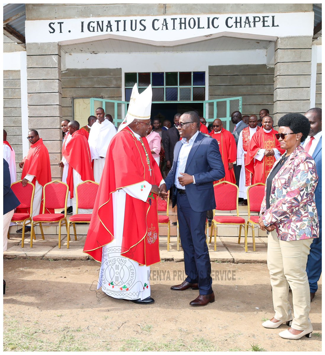 PrisonsKe's tweet photo. The Kenya Prisons Service today held a Thanksgiving and Farewell Holy Mass in honour of the retirement of Rev. Fr. J.B. Macharia at St. Ignatius of Loyola Catholic Church, Prisons Staff Training College.

The Eucharistic celebration, presided over by Bishop Peter Kimani of the https://t.co/UWjVbvyI2e