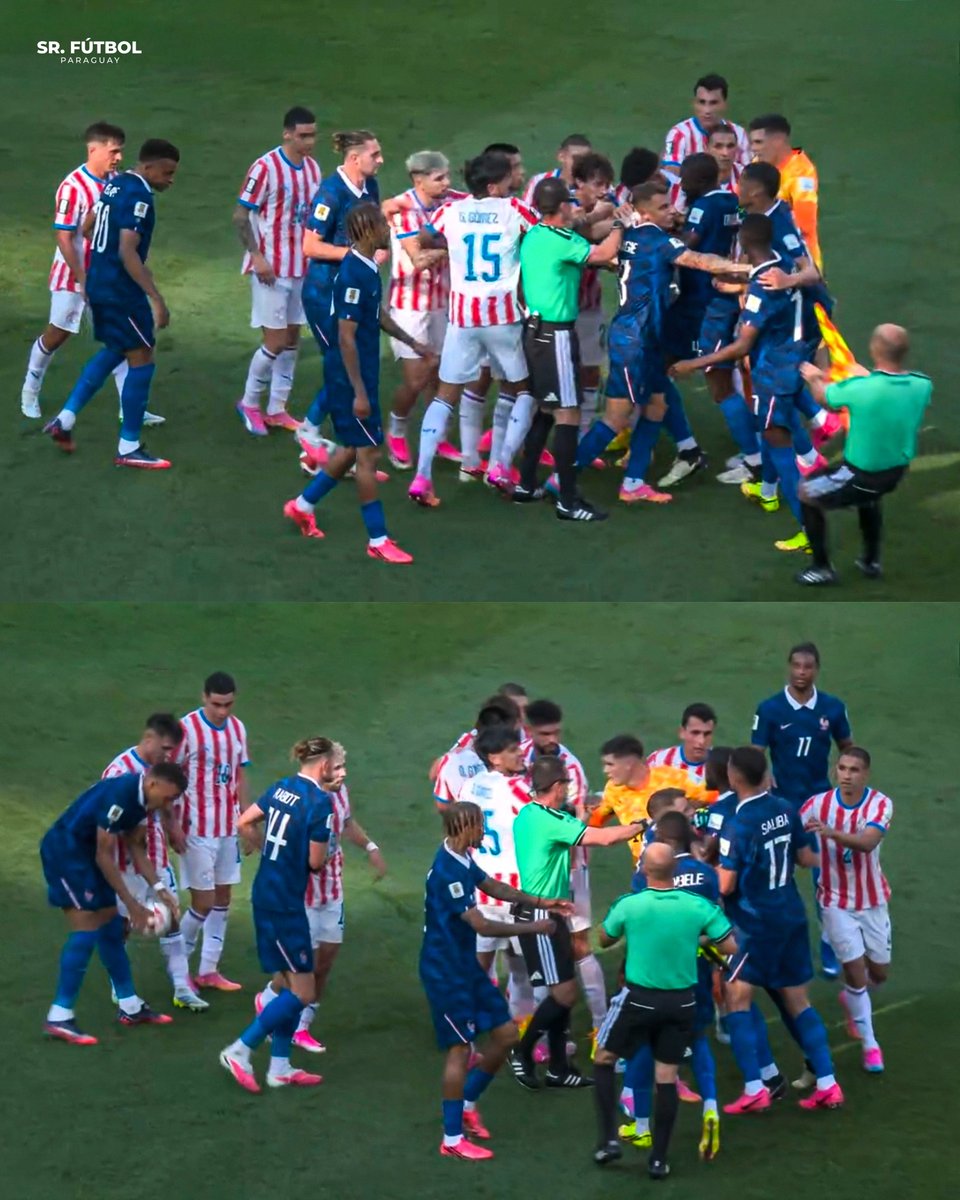 SrFutbolPy's tweet photo. Los franceses pensaron que íbamos a retroceder y salieron todos a poner la cara. Emocionante este momento. 😮‍💨🇵🇾 https://t.co/kxc3KqOie1