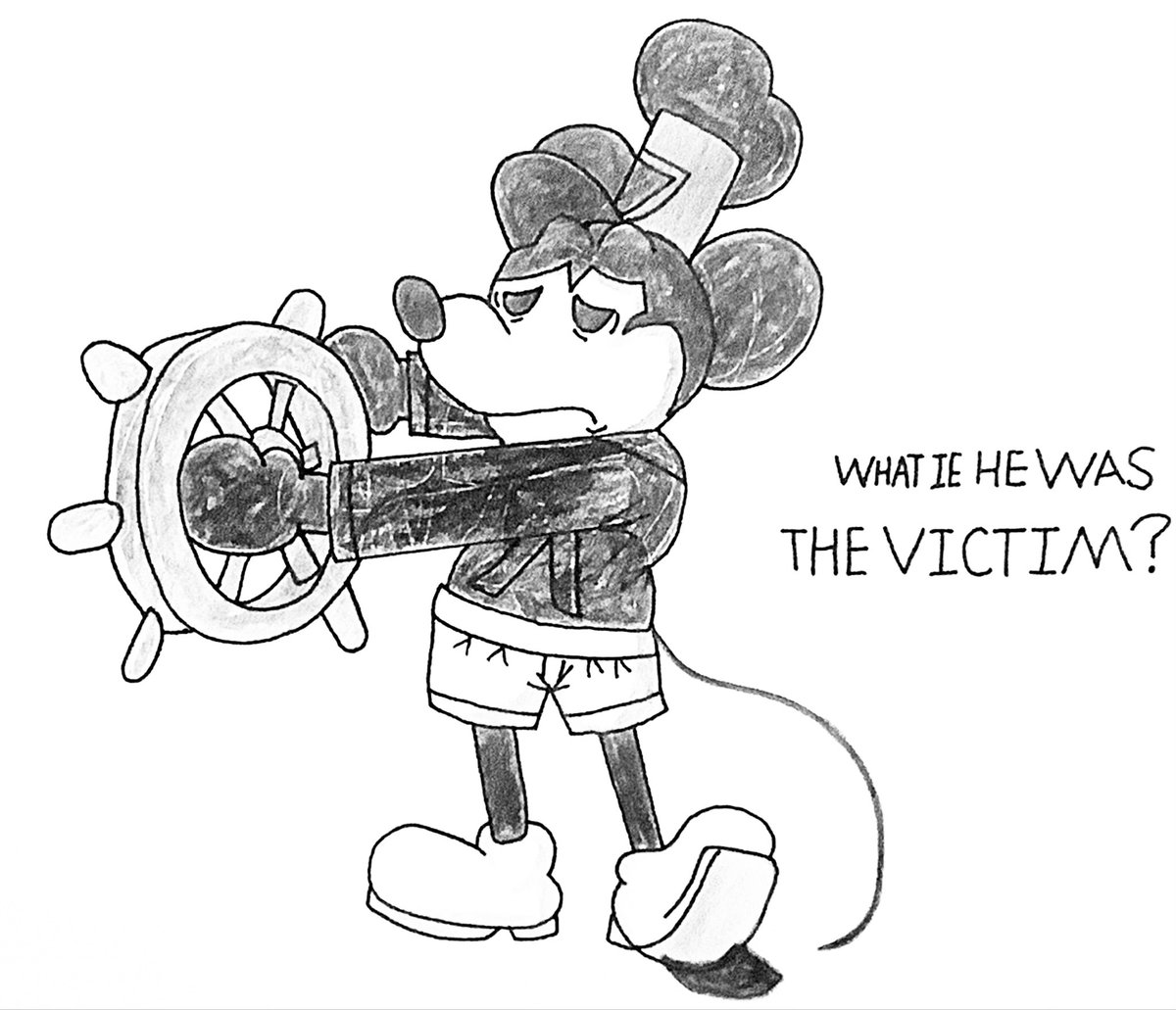ColaCheung2010's tweet photo. Steamboat Willie design for @_Unkn0wingly_ upcoming steamboat Willie analog horror series based off of this image he made for the teaser.
#steamboatwillie #analoghorror #fanart #concept #themaninthesuit https://t.co/Q1oD6bLUDS