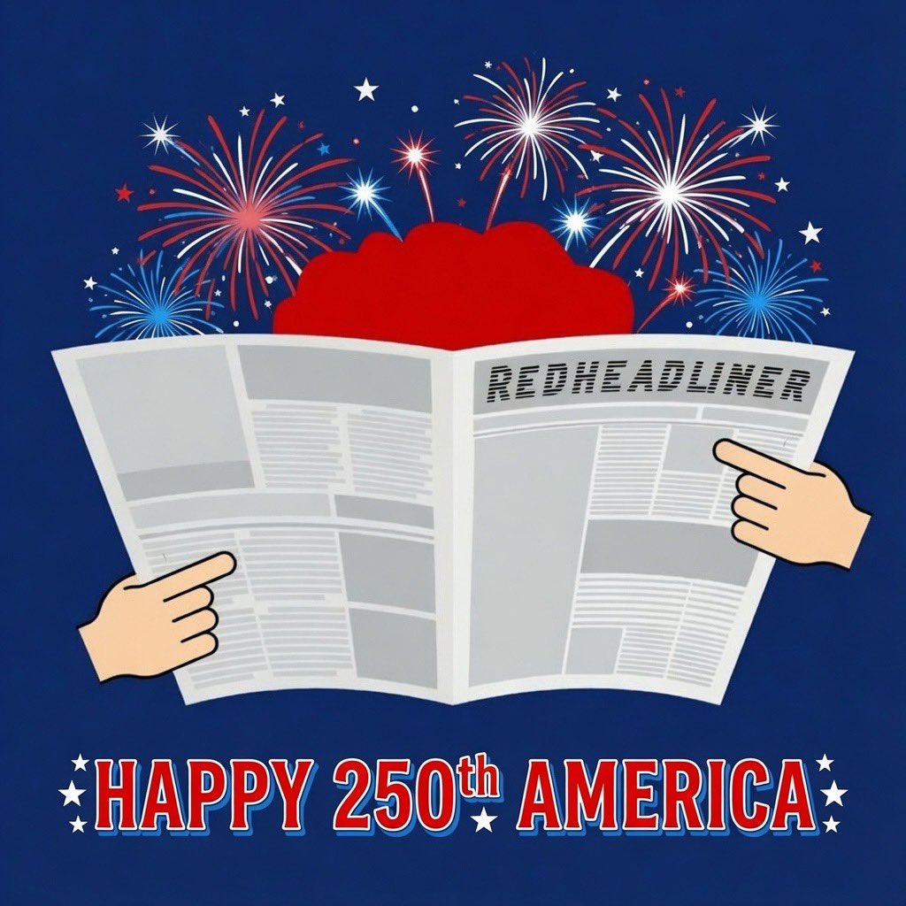 Redheadliner's tweet photo. Happy Fourth of July! 🇺🇸 https://t.co/an8uy6iyAb