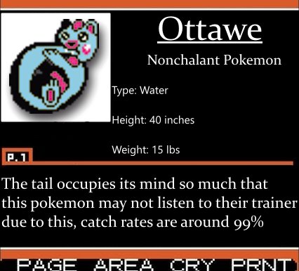 ExcaliburChan's tweet photo. New Gen 2 Fakemooon based on the North American River Otter ❤️

Enjoy 

#fakemon #krita https://t.co/5K3AZo5sze