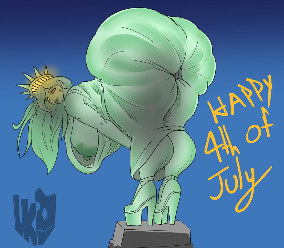 KunLuigieArt's tweet photo. Happy 4th of July 😛 https://t.co/feqXfWza1Y