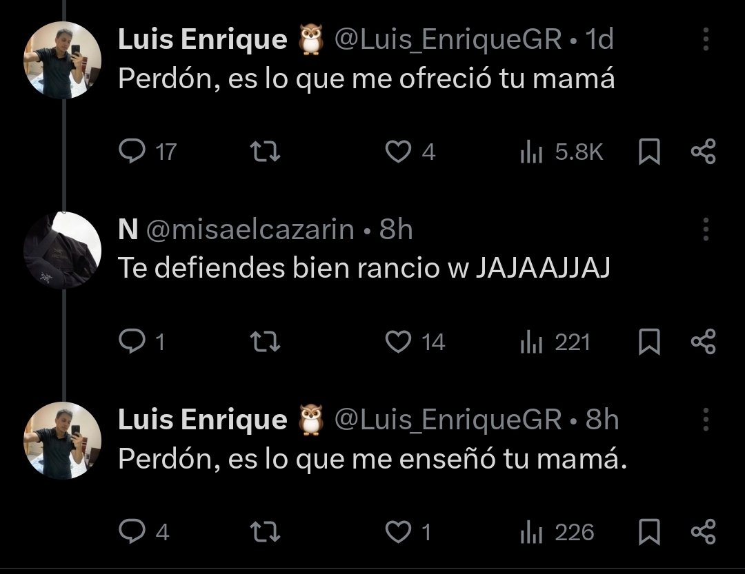 David_vanner_23's tweet photo. @Luis_EnriqueGR @fchazaro @sebas_po94 Atte: El analfabeta que usa chistes de "tu mamá" en big 2026 🥀🥀 https://t.co/ZFLxgRpRx1