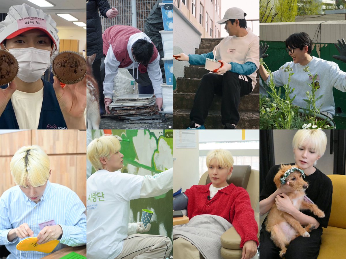 Ryeoblossom's tweet photo. Ryeowook oppa has been doing volunteer work every single month since January. That’s so admirable! 🥹❤️

Jan: cooking 🧁 
Feb: Dog rescue 🐶 
March: painting 🎨 
April: planting 🪴 
May: braille 🦯 
June: painting w/ ELF 🎨 
Extra: blood donation 🩸 
July: pets 🐕 🐈 
#려욱 https://t.co/Wvu1jJkBh0