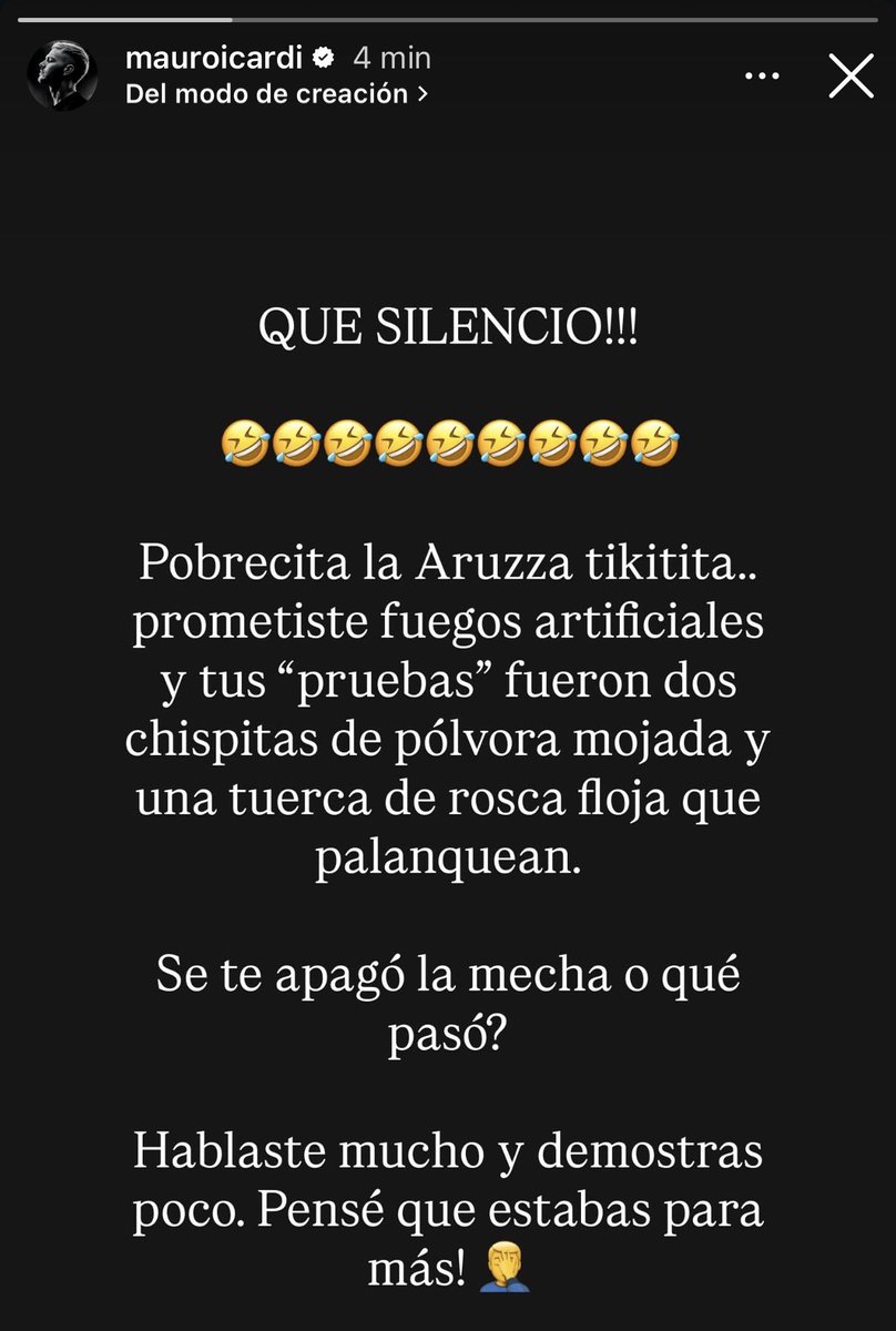 fedeflowersok's tweet photo. Arremete Mauro Icardi nuevamente contra Yanina Latorre. https://t.co/Dp7mG2q9J3