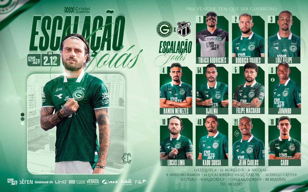 romes_xavier's tweet photo. Goiás e Ceará já estão escalados para o confronto das 20:00h. https://t.co/dkcUIUSGUt