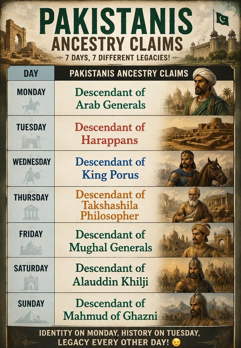 bubbles085912's tweet photo. @FriedrichPieter Family Tree Status of Pakistan  □ Arab □ Turk □ Mughal □ Ghaznavid □ Porus □ Harappan

OR - converted Hindoos? @23andMe says so https://t.co/wBPzWn2ZiT