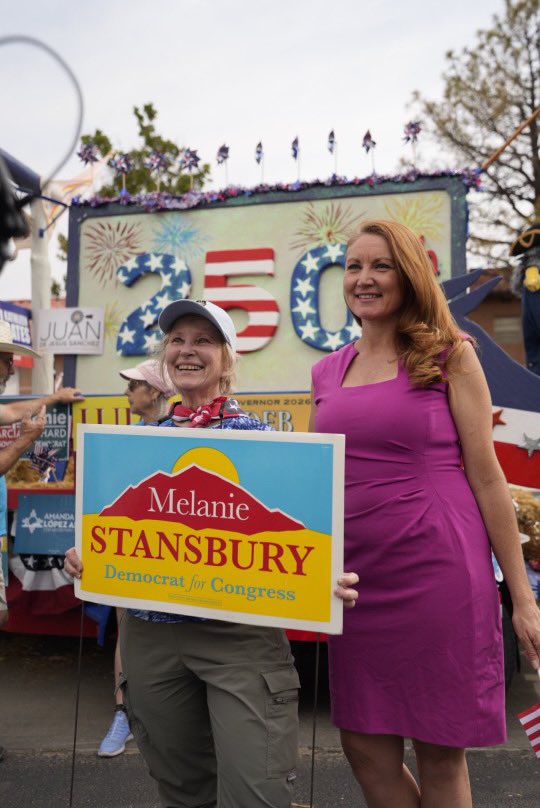 MelanieforNM's tweet photo. Happy Fourth of July, New Mexico! 🇺🇸

It was wonderful celebrating with so many of you this morning at the Corrales Fourth of July Parade. There’s nothing better than coming together with friends, neighbors, and families to celebrate the community and country we love. https://t.co/y6ewdRP84L