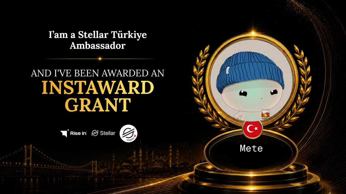 0xmetee's tweet photo. Excited to share that I've been awarded the InstaAward Grant as a @Stellar_Turkey Ambassador! Grateful for the recognition and looking forward to contributing more and building on the @BuildOnStellar ecosystem. This is just the beginning! 💻 https://t.co/9xWgzgDyrE