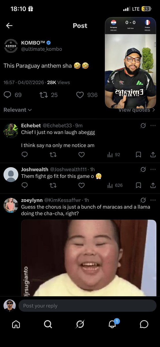 Happy2256402's tweet photo. @ultimate_kombo Boss am watching you on YouTube and waiting for you to drop the video for us here too ❤️❤️❤️ @ultimate_kombo https://t.co/XBpQHgoLXp