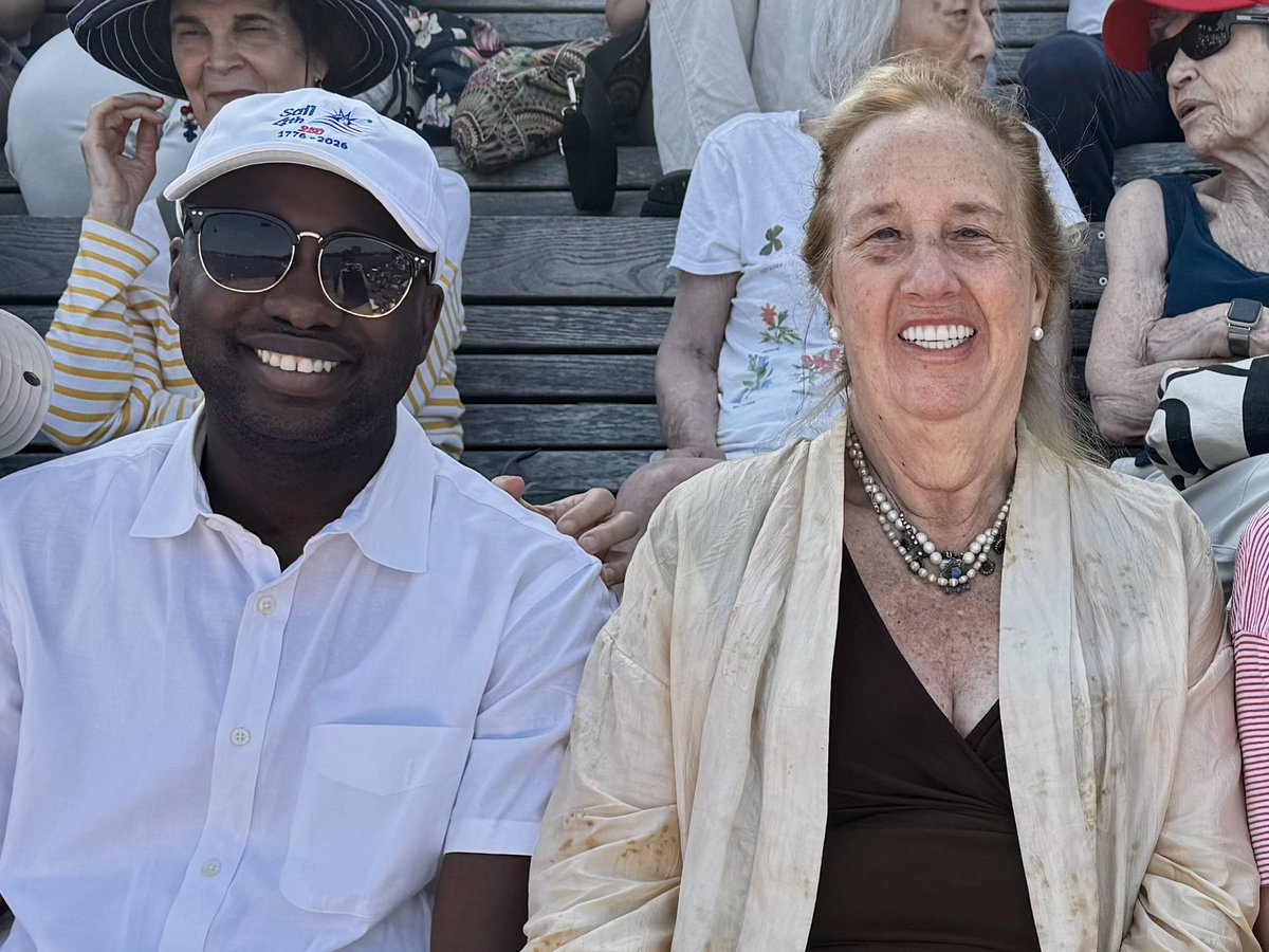 galeabrewer's tweet photo. @galeabrewer At Sail4th 250 Parade of Sail from Little Island on Pier 55 on July 4 2026! Brenda Berkman saved us a seat in the shade! Ships were beautiful. Thank you @littleislandnyc https://t.co/MrXwfZKOEY