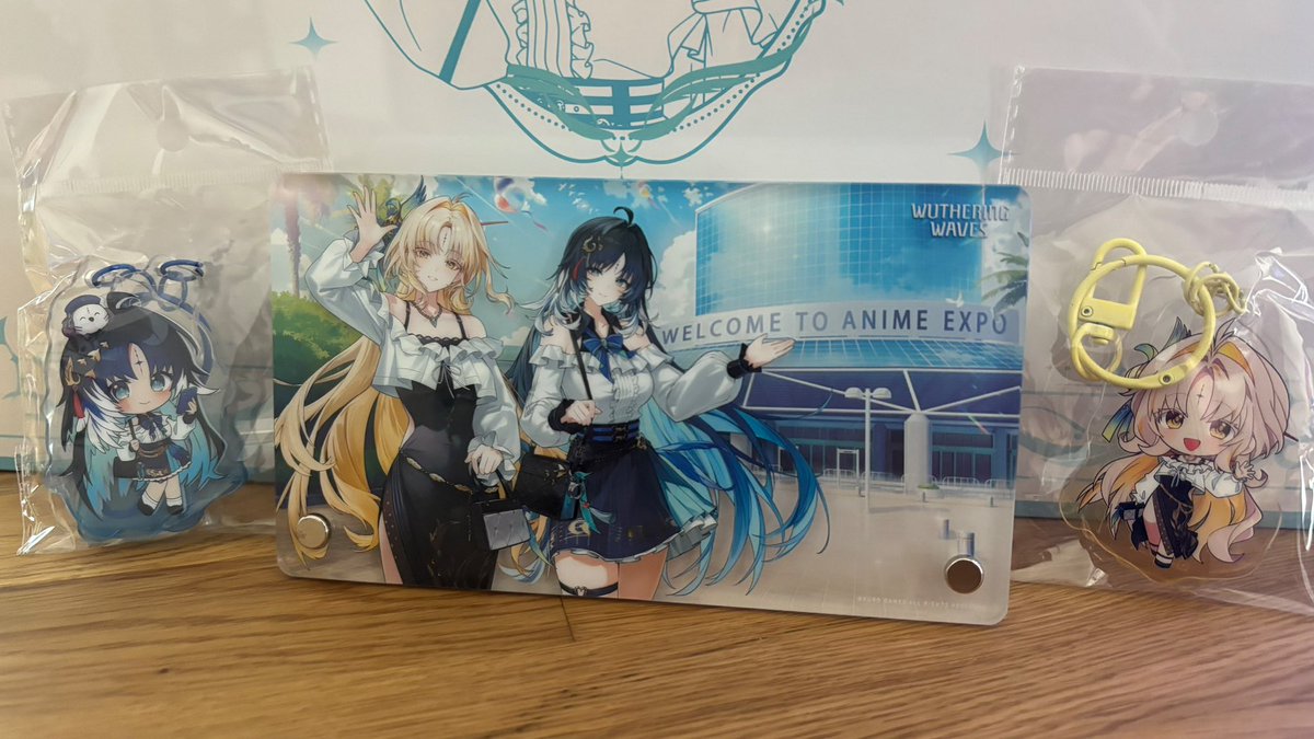 jarcanine_'s tweet photo. the anime expo exclusive wuwa merch was just incredible ✨ https://t.co/NU1cfTLvnS