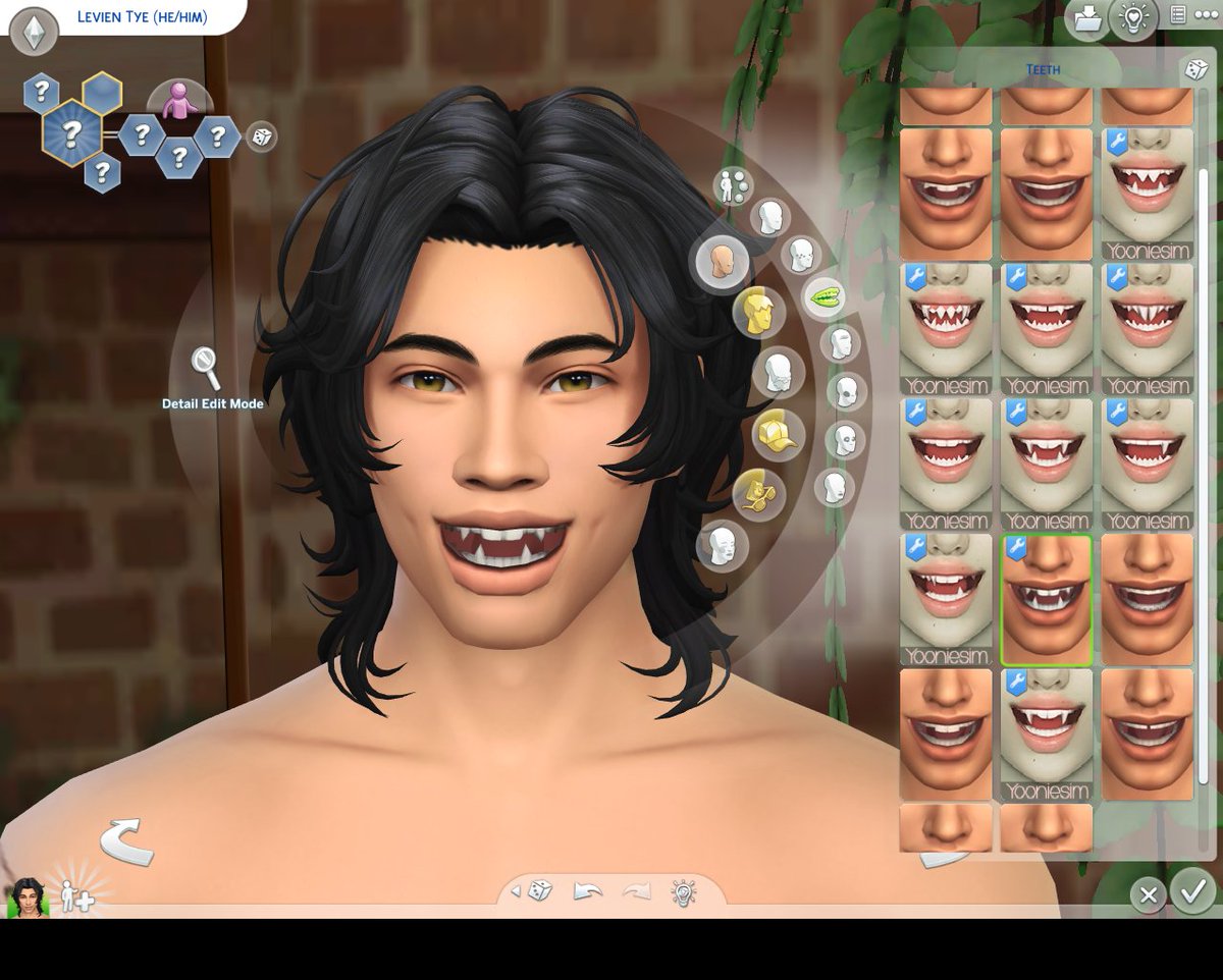 rreinesims's tweet photo. im making heaven's bf right now and tell me why i think the one with fangs look better on him lol https://t.co/W3bLq77hm6
