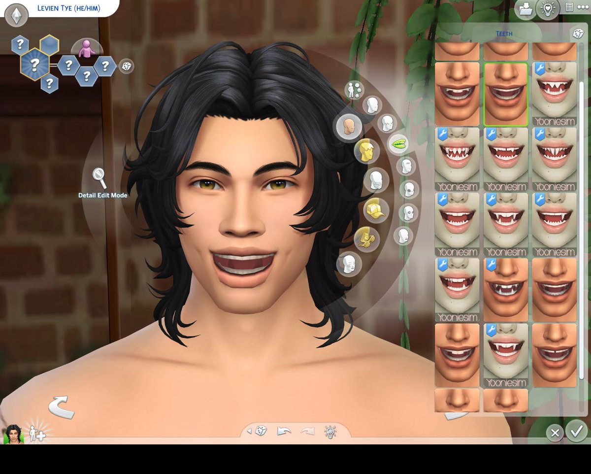 rreinesims's tweet photo. im making heaven's bf right now and tell me why i think the one with fangs look better on him lol https://t.co/W3bLq77hm6